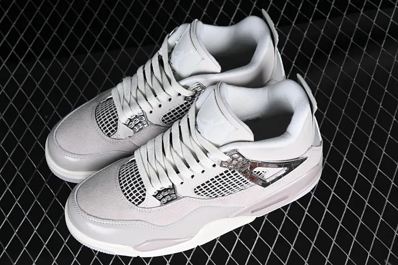 All categories Air Jordan Jordan series basketball shoes Air Jordan 4 Air Jordan 4 Retro "Frozen Moments" AJ4 Joe 4 electroplated silver AQ9129-001